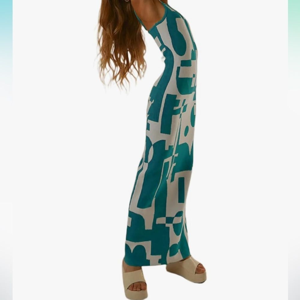 Bodycon Dress Summer Knit Midi Maxi Dress - Picture 5 of 11